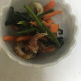 ほうれん草と竹輪のかんたん酢の和え物(^^)